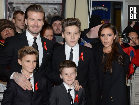 Brooklyn Beckham et ses célèbres parents à l'avant-première du film "The Class of 92", le 1er décembre 2013