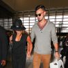 Lea Michele et Matthew Paetz main dans la main à l'aéroport de Los Angeles, le 15 juillet 2014