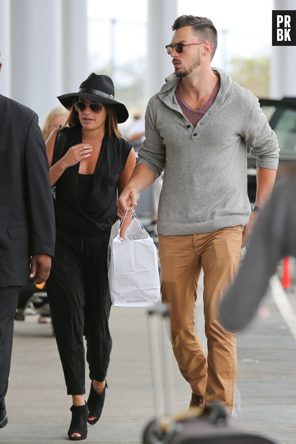 Lea Michele et Matthew Paetz : le couple, ici à l'aéroport de Los Angeles le 15 juillet 2014, emménage ensemble