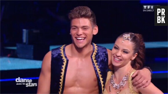 Rayane Bensetti et Denitsa lors du troisième prime de Danse avec les Stars le 10 octobre 2014 sur TF1