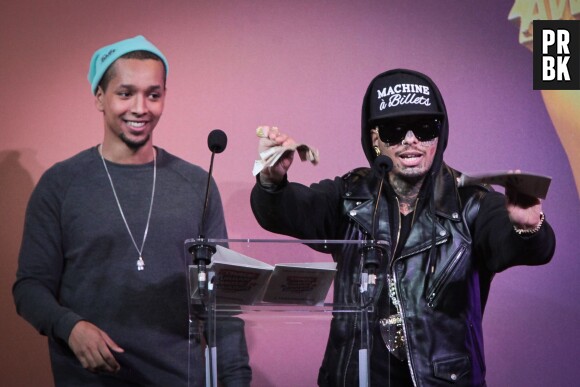 Swagg Man et Waly Dia à la cérémonie des Trace Urban Music Awards 2014, le 22 octobre au Casino de Paris