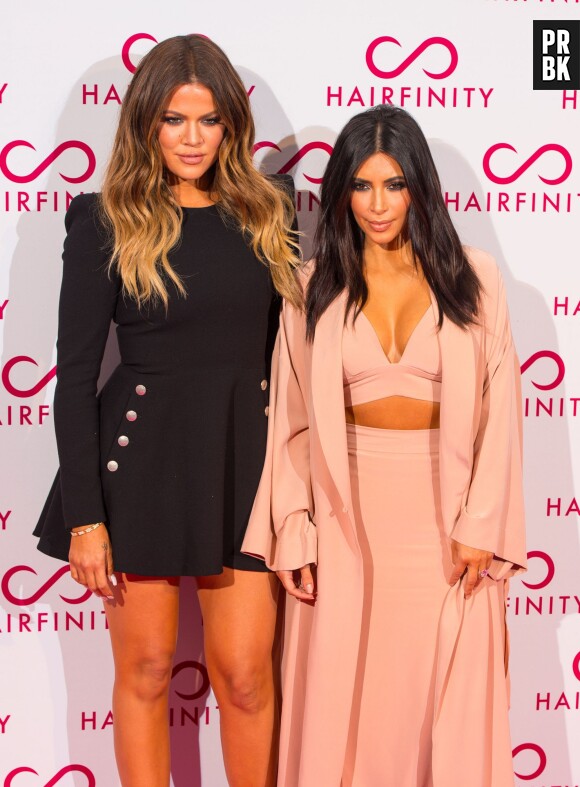 Khloe Kardashian et Kim Kardashian : duo sexy à la soirée Hairfinity, le 8 novembre 2014 à Londres