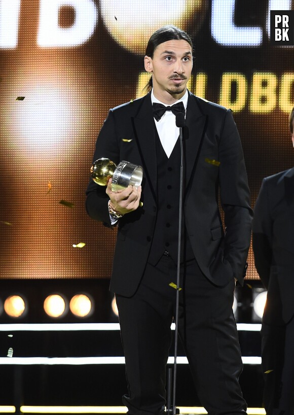 Zlatan Ibrahimovic sacré meilleur joueur suédois de 2014, le 10 novembre 2014 à Stockholm