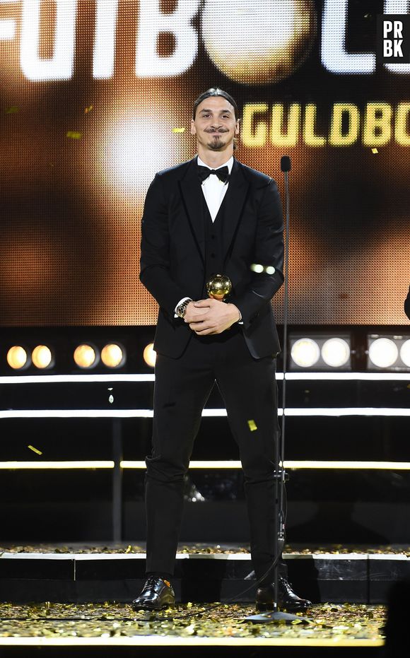 Zlatan Ibrahimovic sacré meilleur joueur suédois de 2014, le 10 novembre 2014 à Stockholm