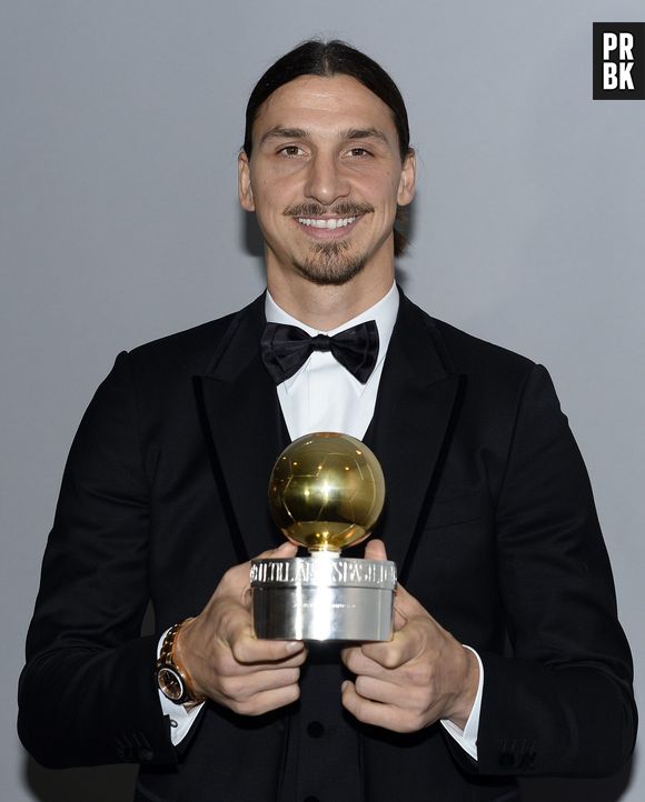 Zlatan Ibrahimovic sacré meilleur joueur suédois de 2014, le 10 novembre 2014 à Stockholm