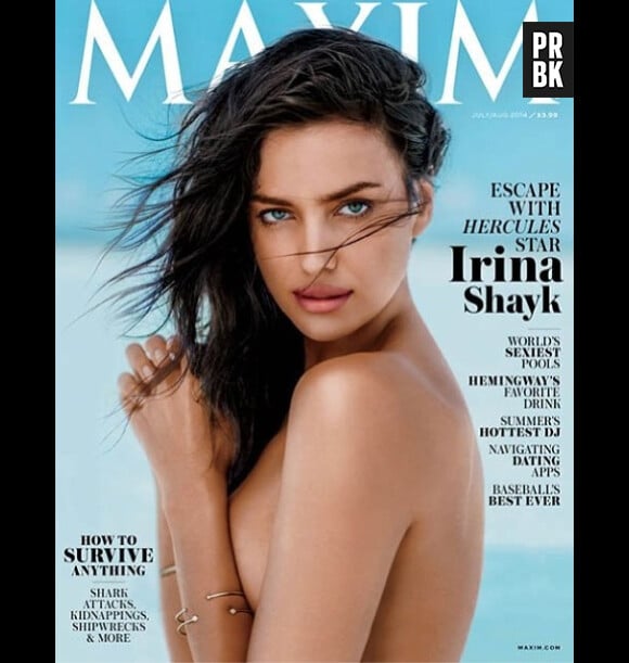 Irina Shayk topless pour la Une du magazine Maxim
