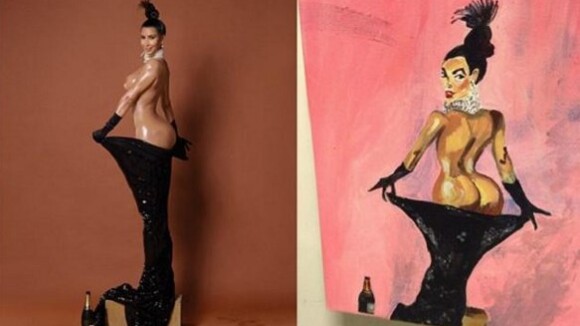 Kim Kardashian : un artiste peint les fesses de la star avec... son pénis