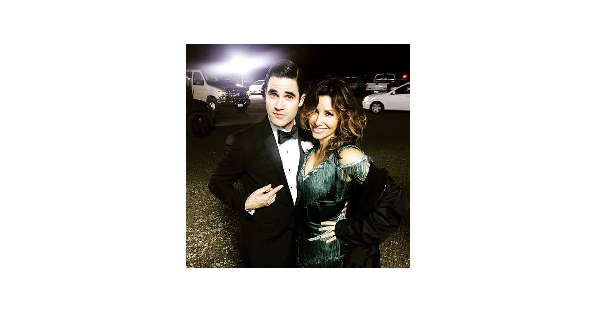 Glee saison 6 Darren Criss et Gina Gershon sur le tournage Purebreak
