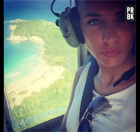 Julie Ricci : balade en hélicoptère pour ses vacances à Punta Cana en janvier 2015