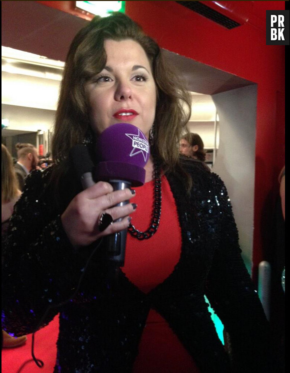 Cindy Lopes en interview lors des Lauriers TV Awards, le 6 janvier 2015, à la Cigale