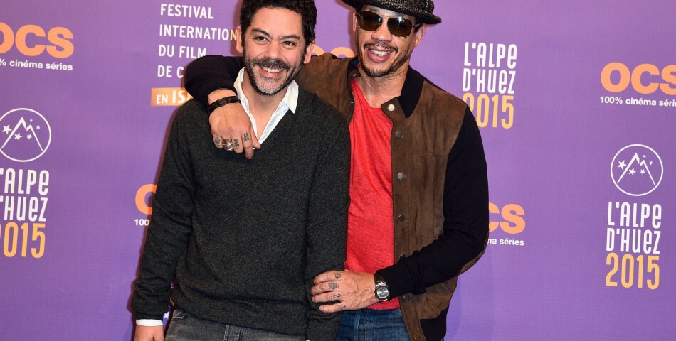 Manu Payet et Joey Starr complices au Festival de l&#039;Alpe d&#039;Huez le 18 janvier 2015