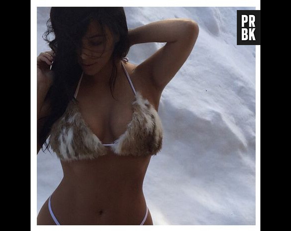 Kim Kardashian : photo de son bikini en fourrure sur Instagram, le 20 janvier 2015