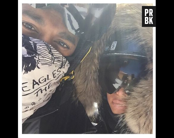 Kim Kardashian et Kanye West : selfie de couple au ski, en janvier 2015 sur Instagram