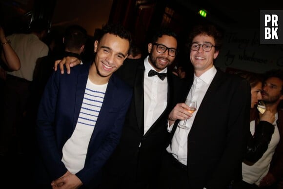 Kevin Razy avec Mister V et Baptiste Lorber au Web Comedy Awards, le 21 mars 2014