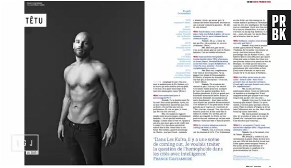 Franck Gastambide dans le magazine Têtu : la photo sexy dévoilée sur le plateau du Grand Journal, le 26 janvier 2015