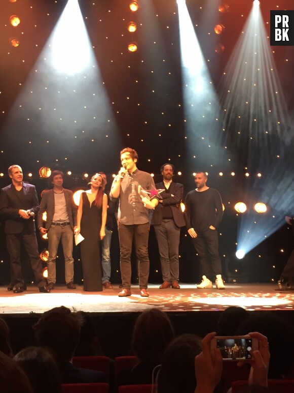 Vianney, vainqueur du Prix du jury sur la scène de La Cigale pour le Prix Talents W9 à Paris, le 27 janvier 2015