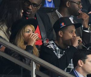 Beyoncé et Jay Z au Parc des Princes pour le match Paris SG vs FC Barcelone, le 30 septembre 2014 à Paris