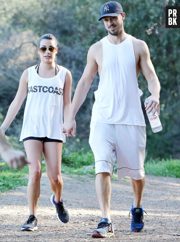 Lea Michele et Matthew Paetz s'offrent une petite virée sportive, le 8 février 2015 à Los Angeles