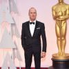 Michael Keaton sur le tapis rouge des Oscars, le 22 février 2015 à Los Angeles