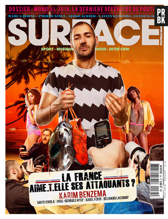 Karim Benzema en Une du magazine Surface, en kiosque le 16 février 2015