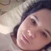 Magalie Vaé : selfie depuis son lit d'hôpital