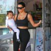 Kim Kardashian et sa petite North à Los Angeles le 26 mars 2015
