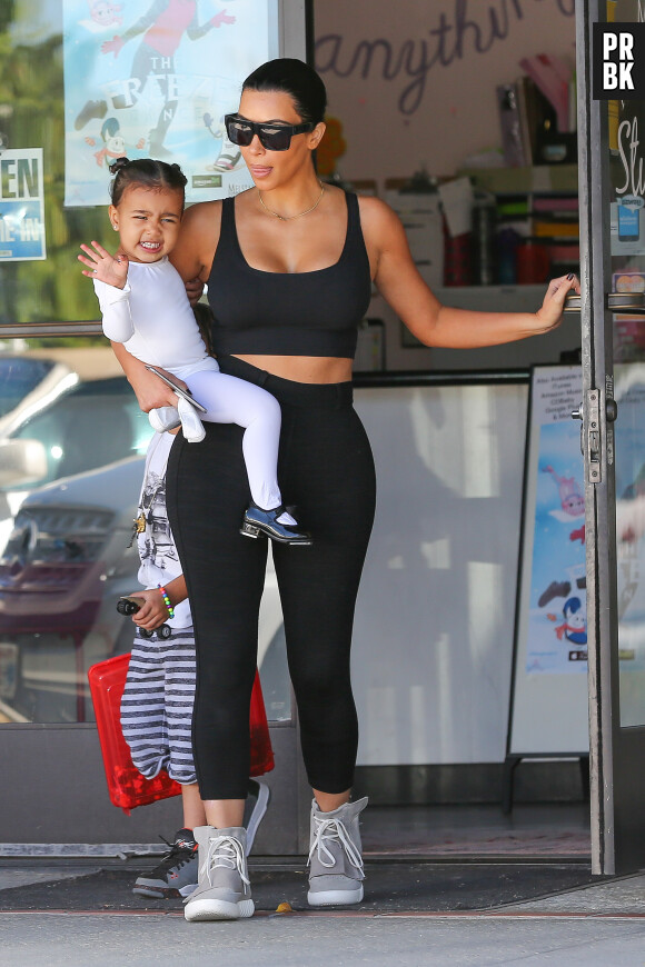 Kim Kardashian et Norh à Los Angeles le 26 mars 2015