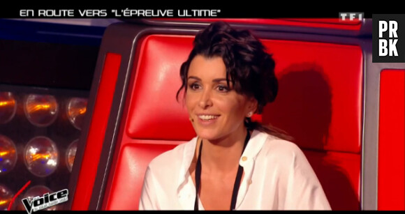 Jenifer sexy en robe Haider Ackerman et sandales Yves Saint Laurent dans l'épreuve ultime de The Voice 4, le 28 mars 2015
