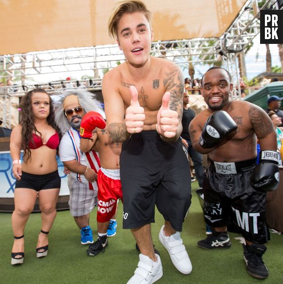 Justin Bieber à une fête organisée à Las Vegas le samedi 2 mai 2015