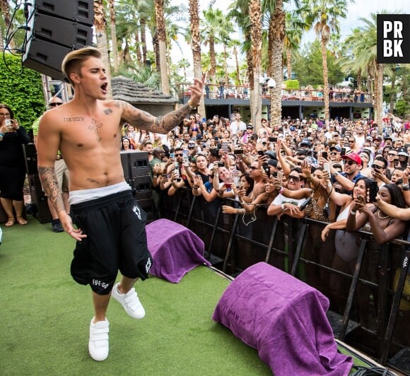 Justin Bieber met le feu à une fête organisée à Las Vegas le samedi 2 mai 2015