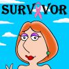 Lois de la série Family Guy avec les cicatrices d'une ablation mammaire, un détournement de l'artiste AleXsandro Palombo qui sensibilise le public au cancer du sein.