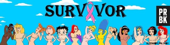 Des héroïnes de dessins animés avec les cicatrices d'une ablation mammaire, un détournement de l'artiste AleXsandro Palombo qui sensibilise le public au cancer du sein.