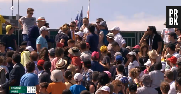 Roland Garros : une bagarre a éclaté dans les tribunes ce mercredi 27 mai 2015 lors du match entre Benoît Paire et Fabio Fogini