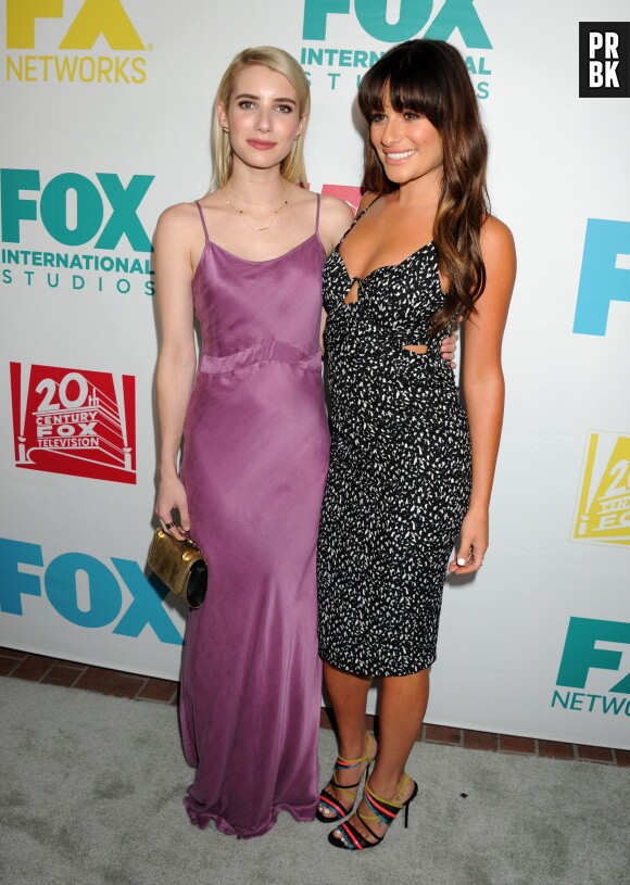 Lea Michele et Emma Roberts à la soirée Fox, le 10 juillet 2015 à San Diego