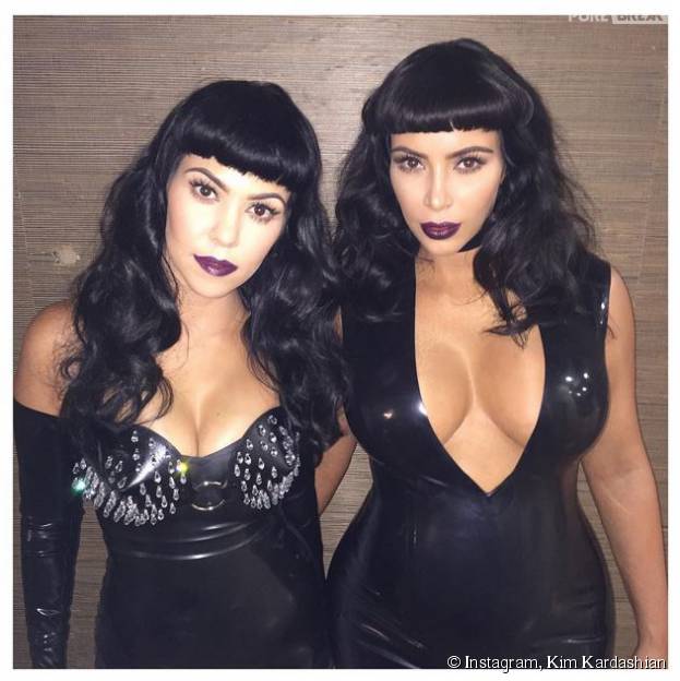 Kim et Kourtney Kardashian sexy et d&eacute;collet&eacute;es sur Instagram, le 8 ao&ucirc;t 2015