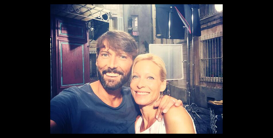 Laurent Kérusoré et Rebecca Hampton sur le tournage de Plus belle la vie pendant les vacances d&#039;été 2015