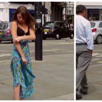 Elle se déshabille en pleine rue à Londres, mais ce n&#039;est pas une exhibitionniste