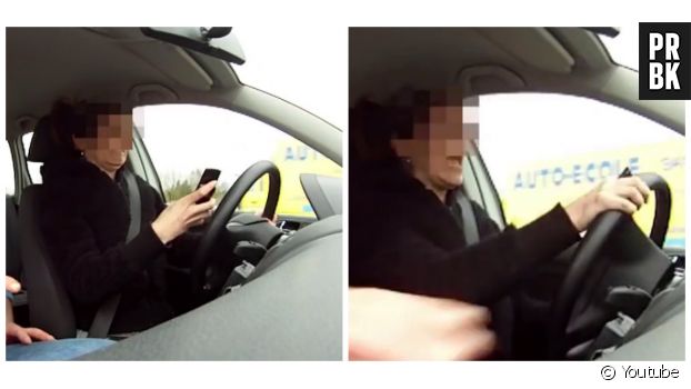 Une expérience sociale où des jeunes conducteurs essaient de conduire en textant.
