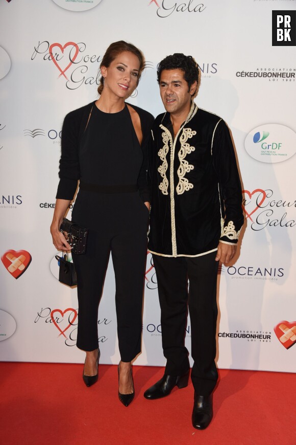 Jamel Debbouze et Mélissa Theuriau sur le tapis rouge du gala Par Coeur au profit de l'association Cé Ke Du Bonheur à Paris, le 24 septembre 2015