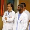Grey's Anatomy saison 12, épisode 4 : Giacomo Gianniotti et Chauncey Jenkins sur une photo