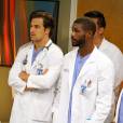 Grey's Anatomy saison 12, épisode 4 : Giacomo Gianniotti et Chauncey Jenkins sur une photo