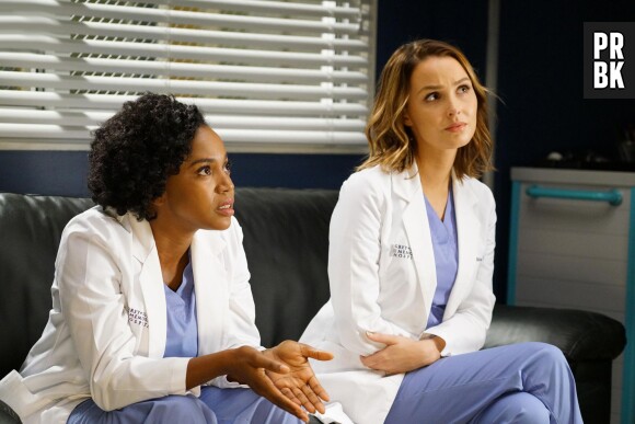 Grey's Anatomy saison 12, épisode 4 : Jerrika Hinton (Stephanie) et Camilla Luddington (Jo) sur une photo