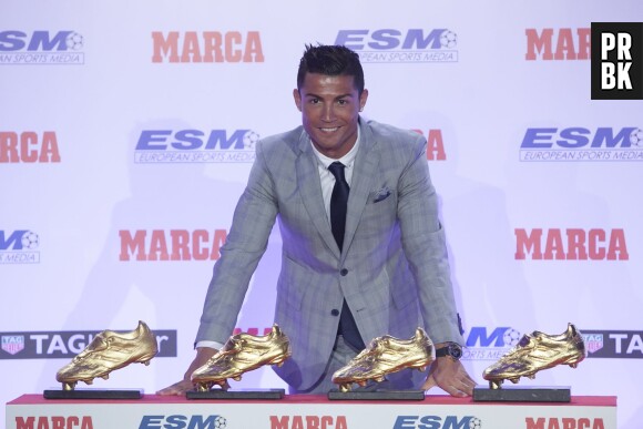 Cristiano Ronaldo lors de la cérémonie du Soulier d'or, le 13 octobre 2015, à Madrid