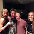 Taylor Swift avec James McAvoy et Sophie Turner du film X-Men : Apocalypse, le 8 juillet 2015