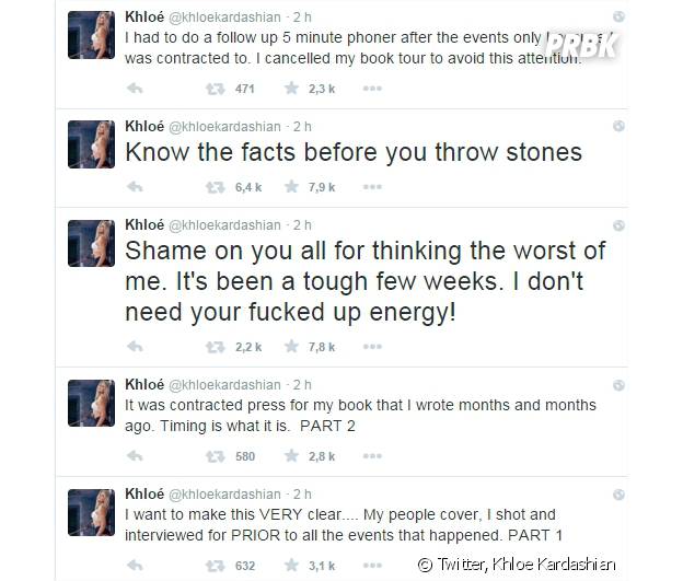 Khloe Kardashian : son coup de gueule sur Twitter après des critiques