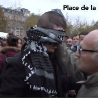 Attentats à Paris : le free hug touchant d&#039;un musulman yeux bandés place de la République