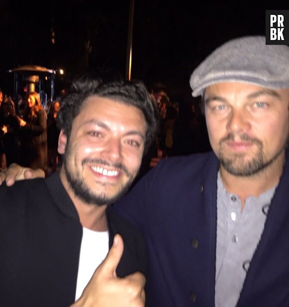 Kev Adams pose avec Leonardo DiCaprio le 22 novembre 2015