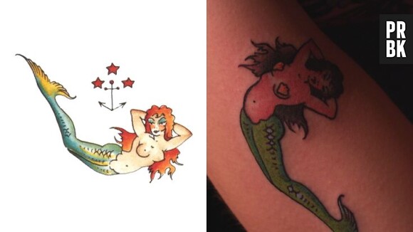 La comparaison tatouage d'origine/vidéo de Cut pour l'année 1970