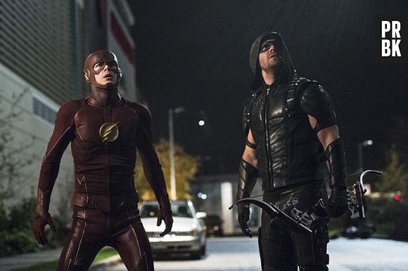 Arrow saison 4 et Flash saison 2 : nouvelles images du crossover avec Stephen Amell, Grant Gustin