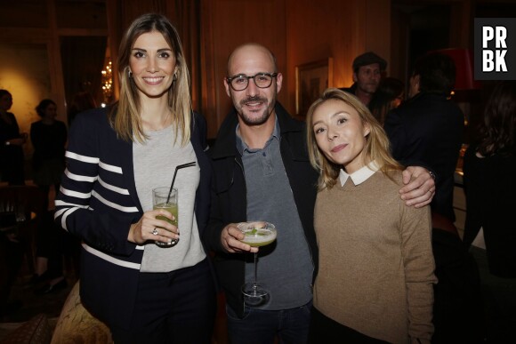 Alexandra Rosenfeld, Cartman et sa femme Aurélia à la soirée de l'association Ninoo au Bristol à Paris, le 8 décembre 2015